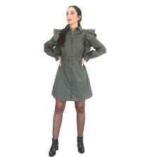 Robe chemise a volants  courte