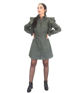 Robe chemise a volants  courte
