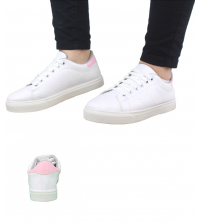 Basket Blanche  Femme  Rose mate