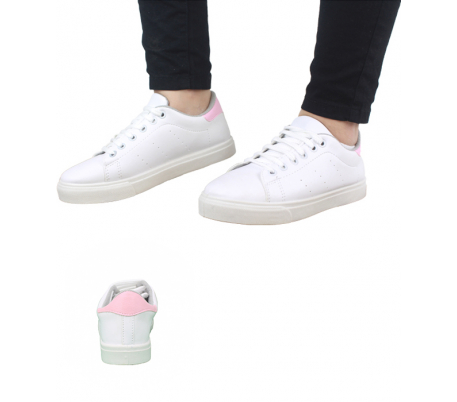 Basket Blanche Femme Rose mate Basket Blanche Femme Rose mate